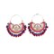 Oversized/ Big Indian Peacock Earrings for Women - Indian Jhumka Earrings for Women Chandbali Earring Kundan Pearl Hoop Earring in Golden Tone Bollywood Style Dangle Earring Jewelry for Bride Gift for Her